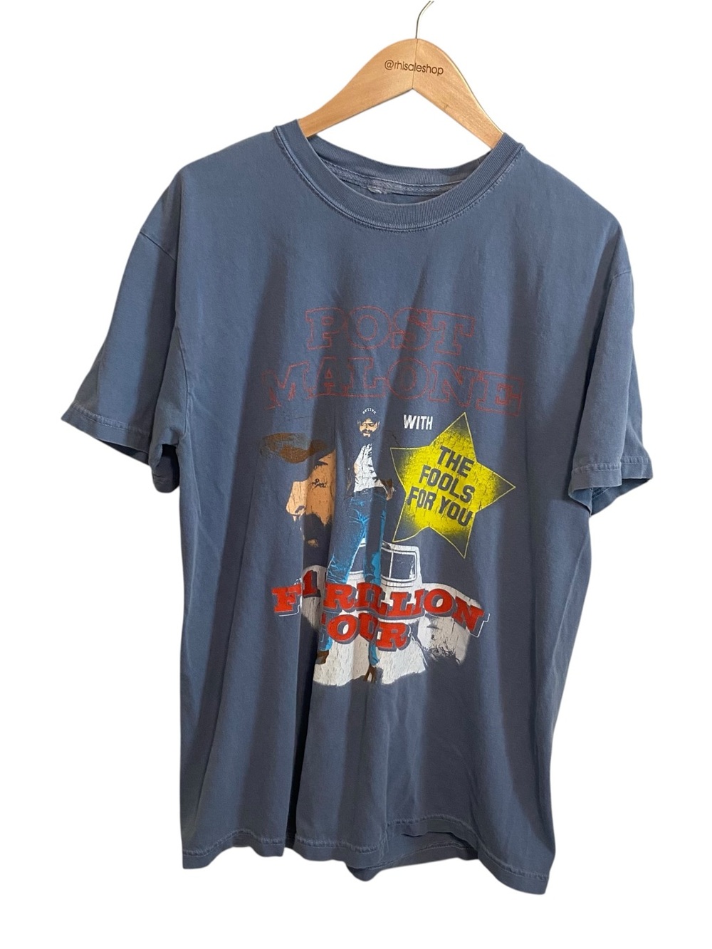 Post Malone With The Fools For You F-1 Trillion 2024 Tour Concert Tee Size L